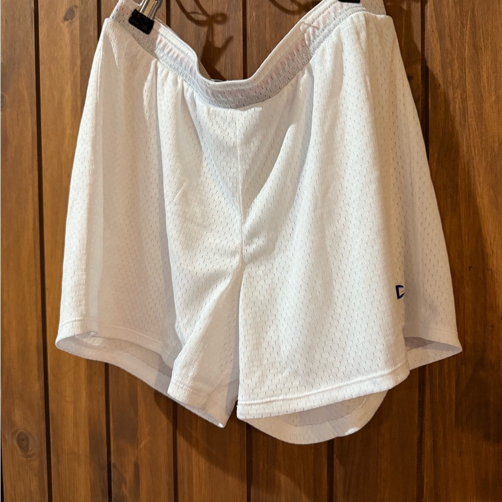 Champion White Athletic Shorts with Breathable Fabric